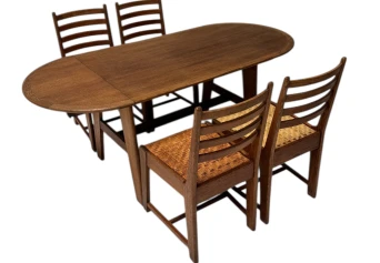 Modernist Art Deco Dining Room Table by Bas van Pelt for My Home, 1930s